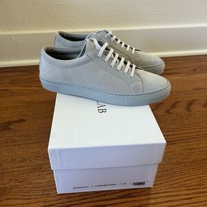 NWB Artisan Lab Light Grey Suede Sneakers Size 41 Similar to Common Projects
